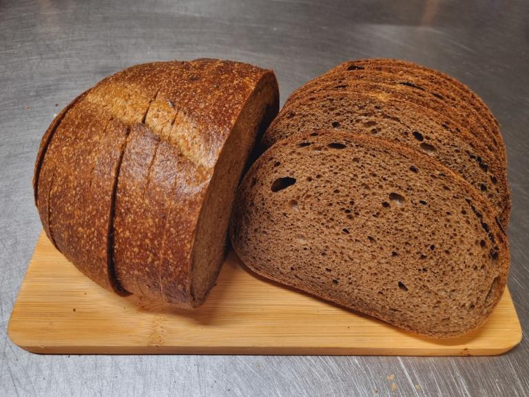 A traditional Pumpernickel Dark Rye Sourdough Vienna